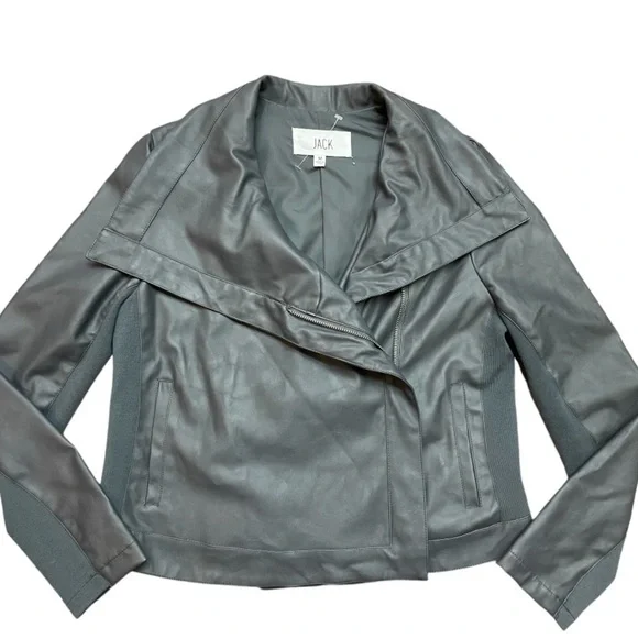 Vegan Leather Moto Jacket by JACK - Picture 4 of 12